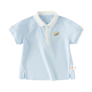 戴维贝拉男童凉感短袖T恤2026夏装新款宝宝A类上衣儿童运动POLO衫