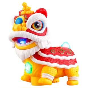 国潮电动舞狮儿童玩具贺岁醒狮婴儿宝宝0到6个月抬头练习女男孩子