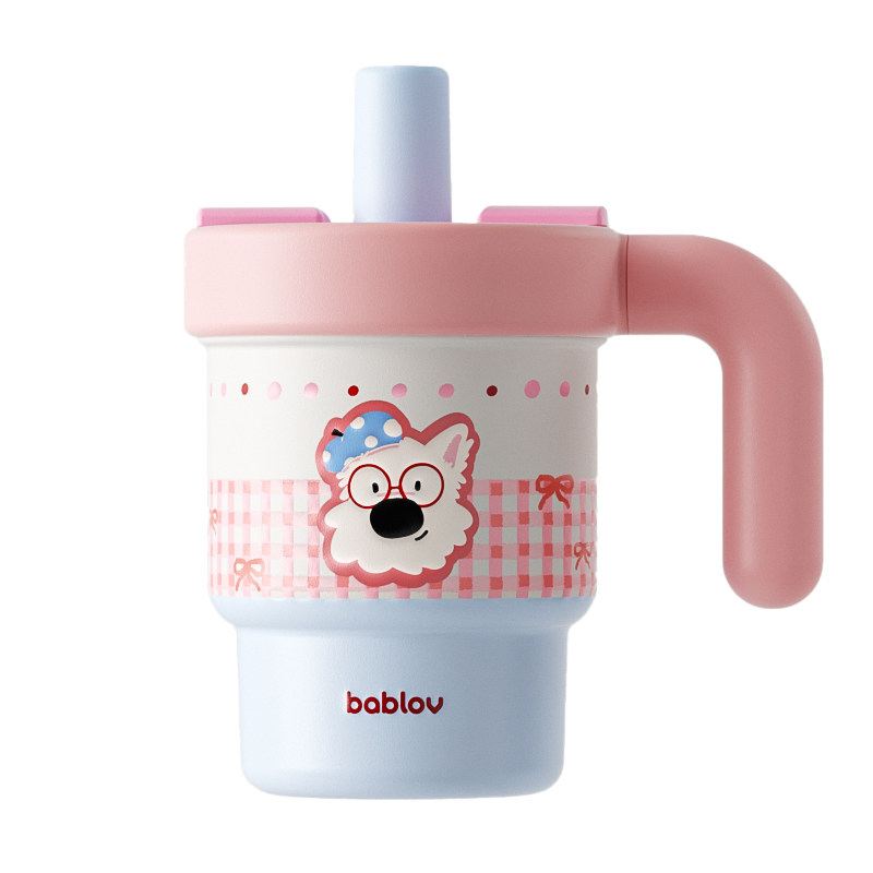 bablov吸管保温杯女生高颜值新款杯子圣诞生日礼物便携2025水杯