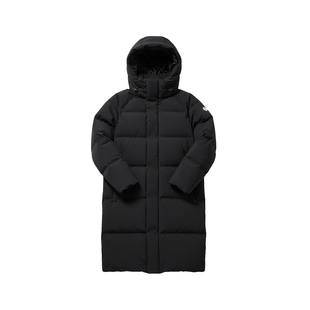 鸭鸭羽绒服长款2025冬新款六格鹅绒极寒过膝连帽女款外套专柜同款