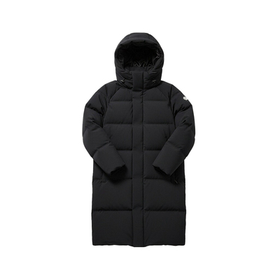 鸭鸭黑标鹅系列六格鹅绒服中长款