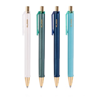 Nusign纽赛臻顺滑炫彩壳按动中性笔0.5子弹头黑色水笔签字笔高颜值速干顺滑中小学生写字刷题笔考试笔办公