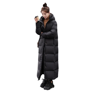 2023新款冬装长款羽绒服女过膝到脚踝95白鸭绒超长加厚东北外套男