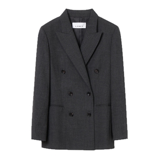 【纯羊毛】LANCY/朗姿2025冬新款通勤复古西装外套女高端职业西服