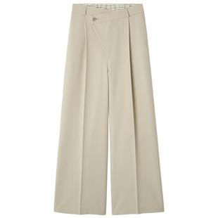 LILY BROWN2025秋冬新品高腰纯色斜扣直筒阔腿西装裤LWFP254172