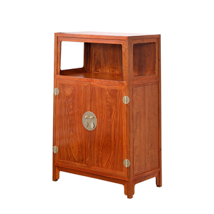 红木角柜缅甸花梨储物柜明清家具万历玄关柜新中式置物柜收纳边柜