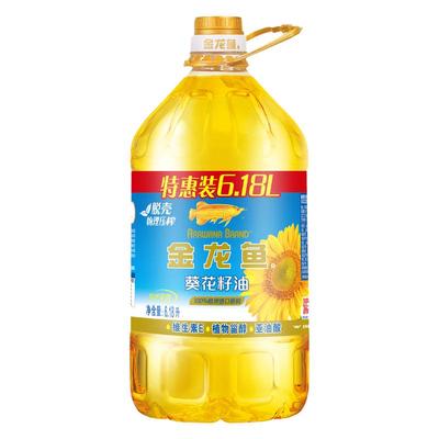 金龙鱼葵花籽油自然葵香6.18L家用食用油大桶炒菜 6.18升压榨