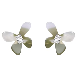 王子奇同款何方小蝴蝶项链何方雅HEFANG蝴蝶方糖耳环薄荷曼波耳夹