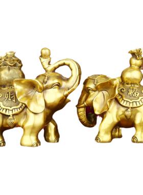 珍如意黄铜招财大象摆件