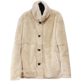 由派头原生态派克服男冬季獭兔毛皮毛一体男外套双面宽松皮草大衣