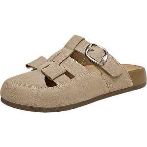 TATA他她复古包头拖鞋女鞋厚底休闲编织凉鞋2025夏季新款CXX01BH5