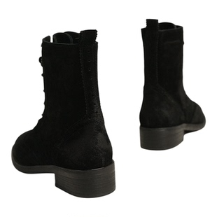 17号的下午 | 奢级高丝光牛反绒 英伦布洛克机车马丁靴子短靴女