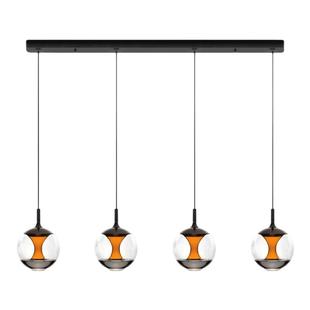 诺克余晖餐厅吊灯意式现代客厅餐桌灯具岛台玻璃四头吧台轻奢高级