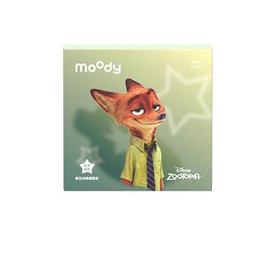 moody疯狂动物城合作硅水凝胶美瞳橄榄黑乌木棕日抛彩色隐形眼镜