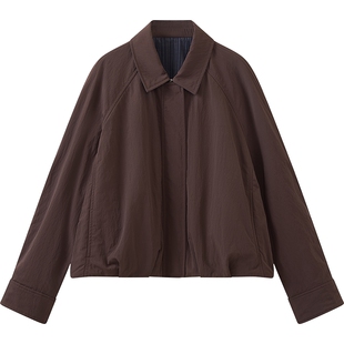 【仿盐缩皱布】【商场同款】播26秋新休闲宽松棉服外套BDT3PD3151