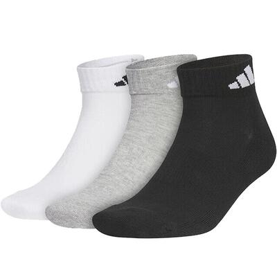 滔搏adidas阿迪达斯三双装休闲短筒袜健身袜子男女新款舒适JC9270