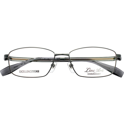 Charmant商务复古线钛男士眼镜架