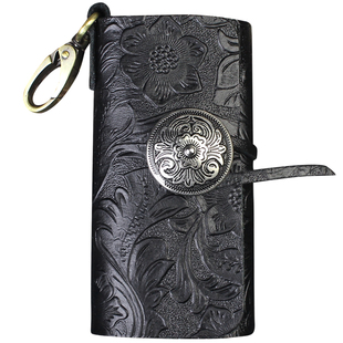 手工真皮钥匙包男女头层牛皮汽车钥匙包大容量复古腰挂钥匙扣刻字