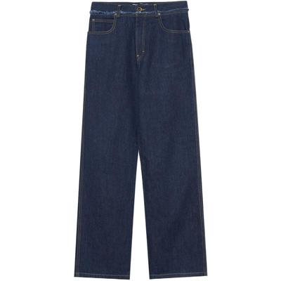 ZUCZUG帅气斜纹厚实棉麻牛仔长裤