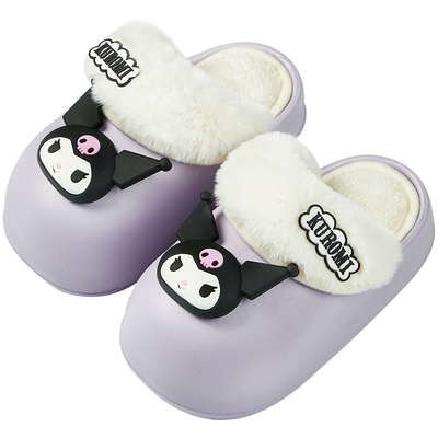 库洛米女童棉拖鞋儿童冬季防水