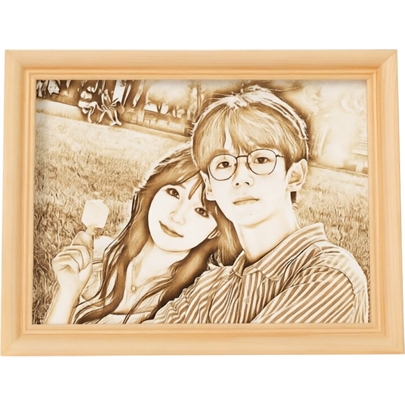 微雕木刻画生日礼物男女生老婆闺创意礼盒/礼品套组