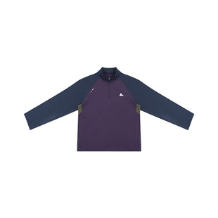 Epicsocotra山系户外运动撞色半拉链长袖T恤男女宽松速干训练上衣