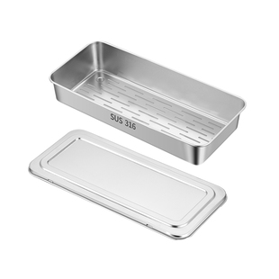 316不锈钢筷子盒消毒柜筷子笼篮家用沥水篓置物架平放餐具收纳盒