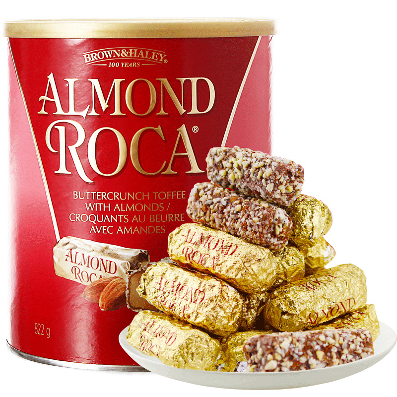 美国进口Almond Roca杏仁巧克力乐家杏仁糖黑巧扁桃仁喜糖零食酥