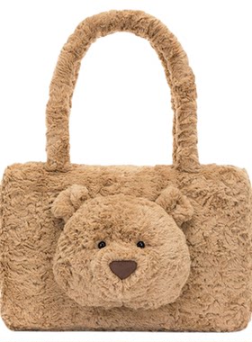 英国Jellycat巴塞罗熊托特包手提包小熊包毛绒玩具玩偶生日礼物