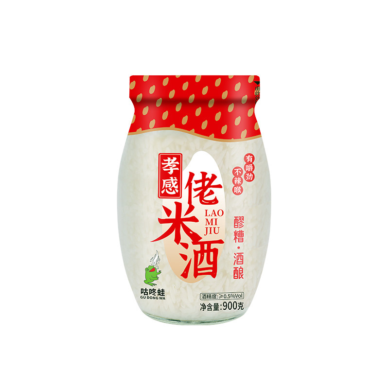 咕咚蛙900g*2瓶孝感佬米酒醪糟糯米酒小甜酒月子营养早餐湖北特产