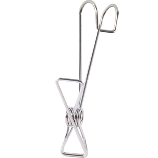 不锈钢长尾挂钩夹子浴室毛巾多功能防滑固定夹洗面奶抹布金属挂夹