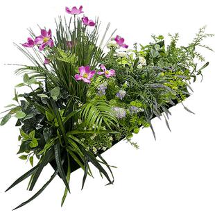 喜语仿真波斯菊狗尾草落地花排样板间橱窗造景装饰花花箱绿植隔断