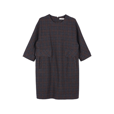 柯罗芭春秋专柜同款时尚格纹连衣裙  LY5070 ￥4990