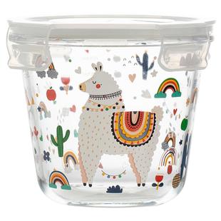 墨色玻璃汤碗汤杯微波炉加热专用汤盒圆形带盖便携密封保鲜盒饭盒