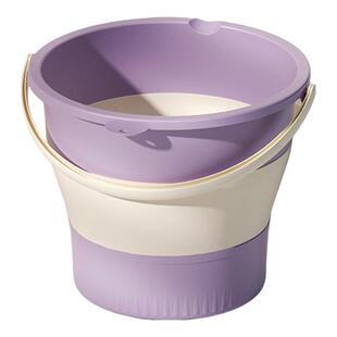 清新便携加大折叠水桶折叠桶洗车桶塑料桶高承重拖把桶赶海钓鱼桶