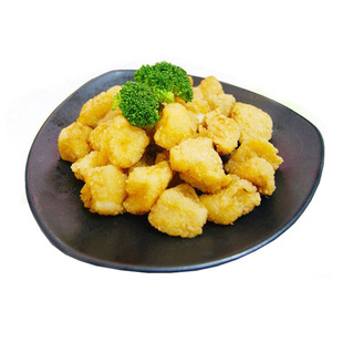 三统万福盐酥杏鲍菇台湾小吃直接油炸蘑菇椒盐菇半成品1kg约92个