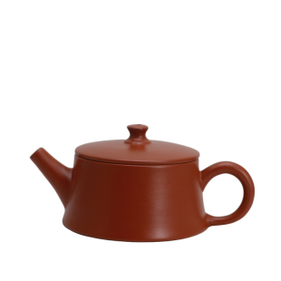 潮州功夫茶具紫砂朱泥茶壶半手工小容量云柱壶传统红泥密封断水好