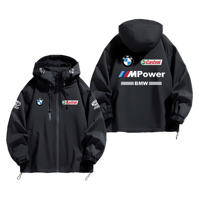 连帽秋冬新款宽松防风冲锋衣