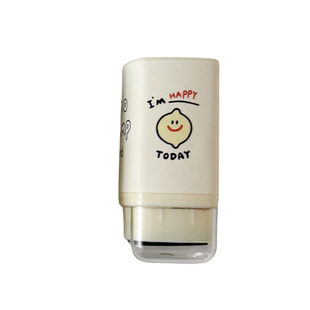 韩国SECONDMORNING可爱柠檬黑墨图章免印泥手账本册装饰光敏印章