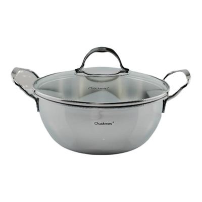 Chockmen18-10不锈钢双人火锅304边炉煮面汤锅电磁炉燃气通用22