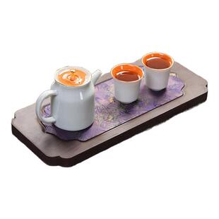 新式小型茶盘2024新款家用托盘木质一人干泡茶台壶承茶承茶托茶席