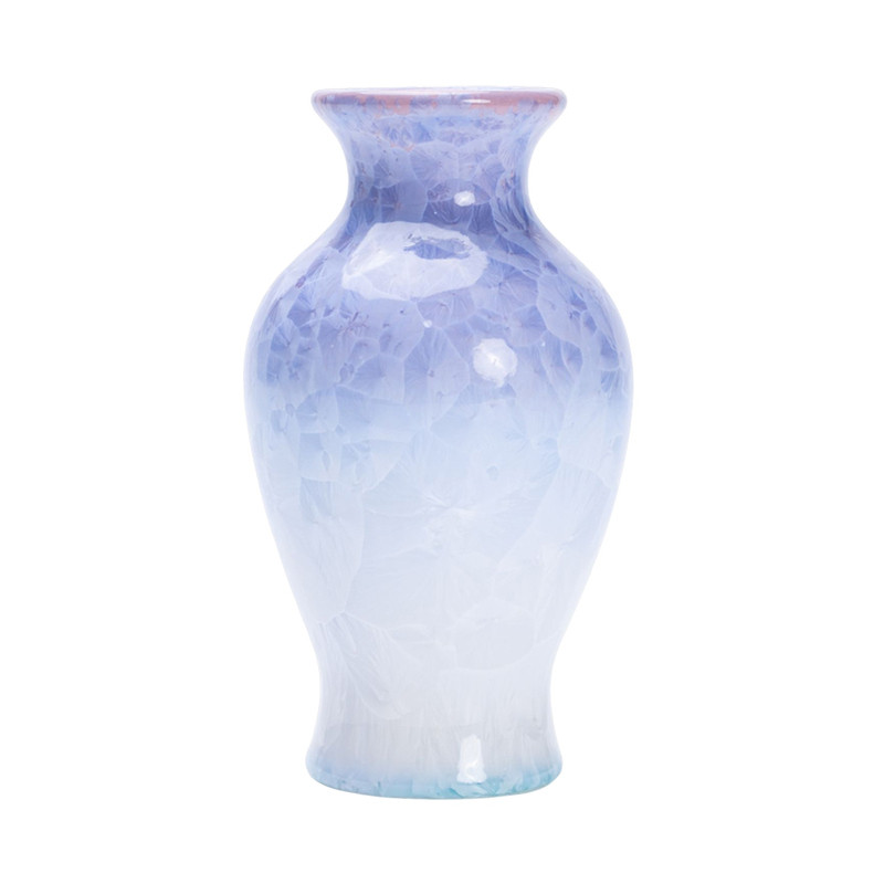 新品渐变结晶陶瓷小花插瓶