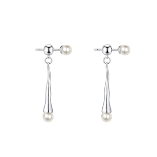 【巷南】999银水滴珍珠耳钉2026新款小众设计爆款耳环女轻奢耳饰