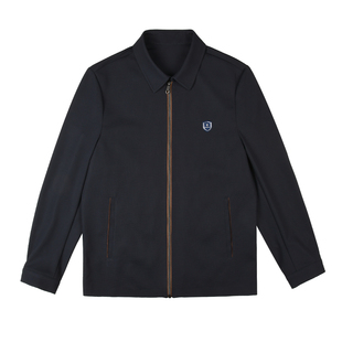 雷迪波尔男装夹克2025秋季新款翻领商务弹力舒适定制胸章休闲服男