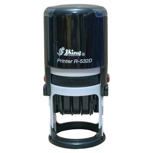 定做印章日期可调新力牌回墨印台湾shiny R-532D自动按压式翻转印