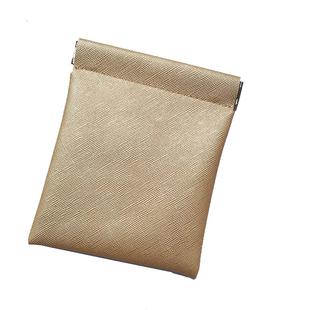 金色首饰收纳袋便携口红包随身小收纳包迷你自动闭合弹片零钱包
