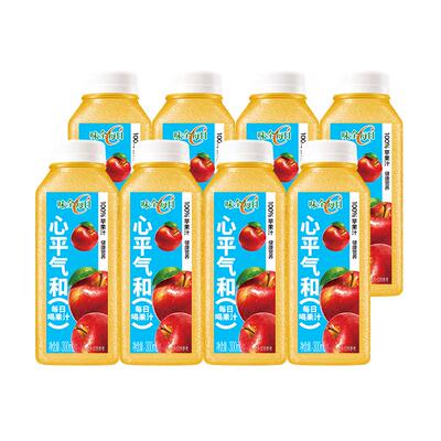 味全100苹果汁饮料300ml×8瓶