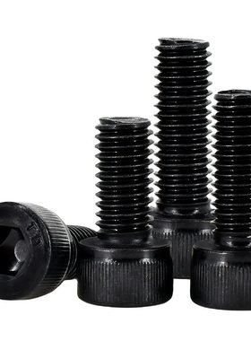 直售304不锈钢HM黑色杯头螺丝搓花M2M12圆柱头内六角螺钉螺栓