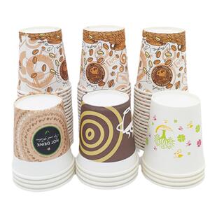 一次性中号家用纸杯6OZ/7oz/8oz加厚250毫升商用180ml白纸杯200ml