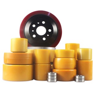 中力电动叉车轮子配件轴承合力电动地牛叉车轮子80*60承重轮小金